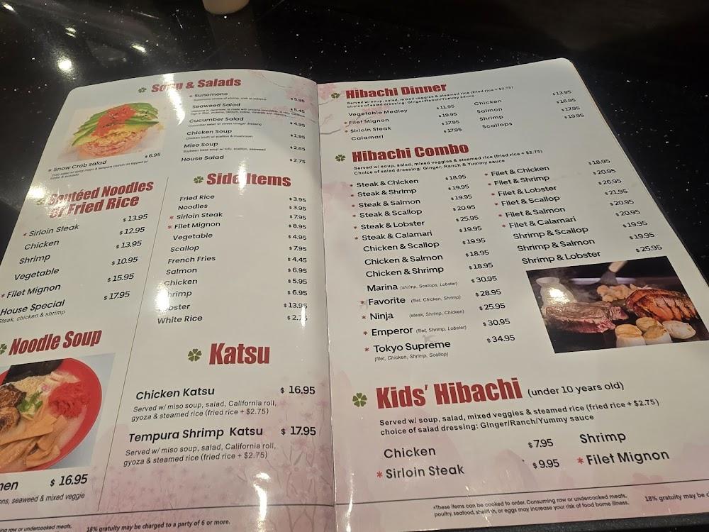 Tokyo Sushi & Steakhouse Menu image 1